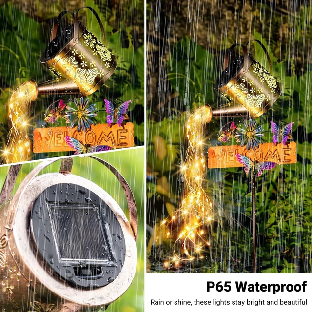 Alt view image 4 of 7 - Solar Watering Can Light, Solar Lights Outdoor Decor, Garden Decor Lights for Yard Patio Lawn Pathway Landscape, IP65 Waterproof, Garden Gifts for Mom, Grandma Women Birthday
