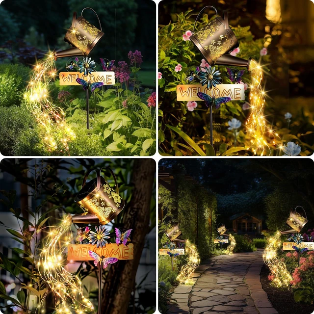 Alt view image 6 of 7 - Solar Watering Can Light, Solar Lights Outdoor Decor, Garden Decor Lights for Yard Patio Lawn Pathway Landscape, IP65 Waterproof, Garden Gifts for Mom, Grandma Women Birthday