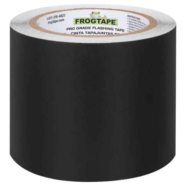 Alt view image 2 of 7 - Pro Grade Flashing Tape for Windows & Doors, 3.75 Inch Width - 30 Foot Roll, All Weather & UV Resistant Flashing Tape with Advanced Acrylic Adhesive - 10 mils - Black