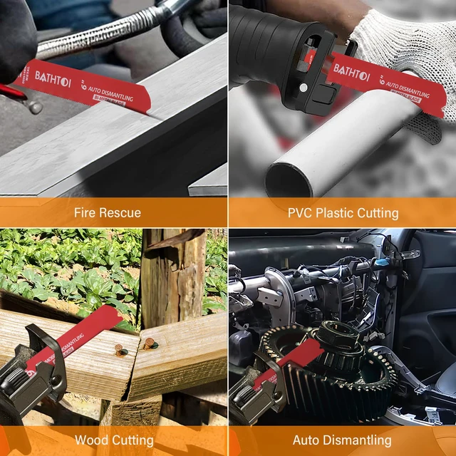 Alt view image 4 of 6 - 25 Pack 6 Inch 14/18 Tpi Reciprocating Saw Blades for Metal Cutting for Automobile Dismantling, Bi-Metal Sawzall Blades, Dual Tooth Design, with 8% Cobalt, Longer Life & Faster Cutting Speed