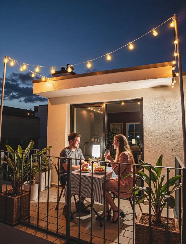 Alt view image 5 of 7 - 25FT Solar String Lights with Remote, 3 Modes, 11 G40 Bulbs, White Solar Powered, Dusk to Dawn, Dimmable, Timer, Memory Function, LED Globe Hanging Lights for Garden Party Fence Decor