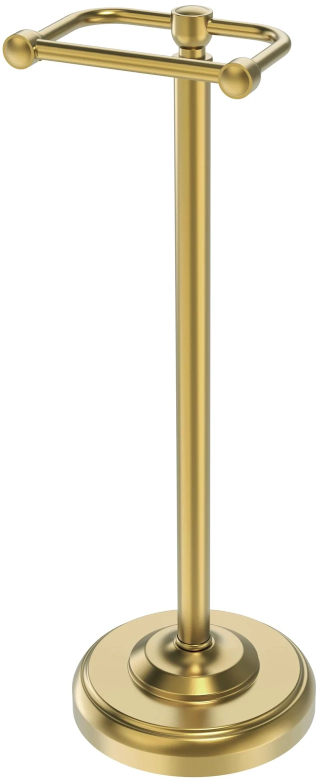 Main image of Toilet Paper Holder Stand,Free Standing Toilet Paper Holder,Modern Post Pivoting Toilet Paper Stand with Stable Weighted Base,SUS304 Stainless Steel Tissue Roll Holder Stand for Bathroom,Brushed Gold