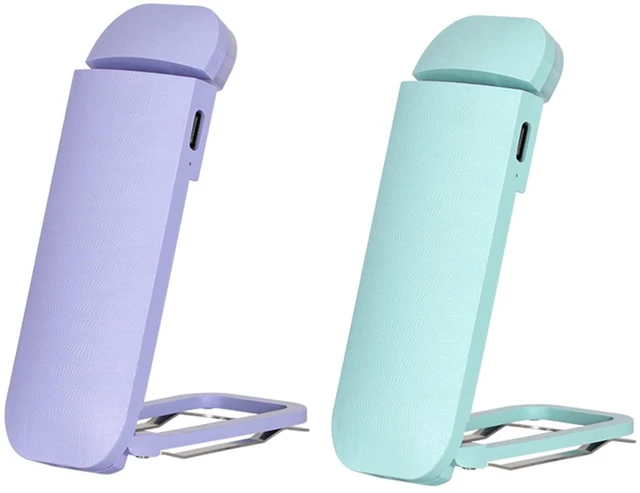 Main image of Book Reading Light, 2 Pack Rechargeable Clip on Booklight, Eye Caring 3 Color Temperatures & 5 Brightness Levels, Night Use for Bed, Long Lasting, Reading at Night in Bed, Purple+Light Blue