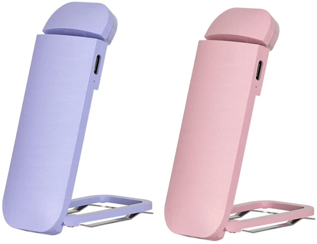 Main image of Book Reading Light, 2 Pack Rechargeable Clip on Booklight, Eye Caring 3 Color Temperatures & 5 Brightness Levels, Night Use for Bed, Long Lasting, Reading at Night in Bed, Purple+Pink
