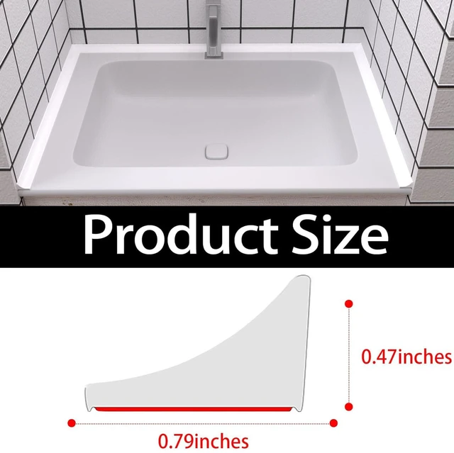 Alt view image 2 of 7 - New Collapsible Shower Threshold Water Dam, Self Adhesive Silicone Waterproof Barrier Bathroom and Kitchen Water Strip Dam Shower Guard for Dry And Wet Separation Caulk Seal Strip Edge Trim(White)