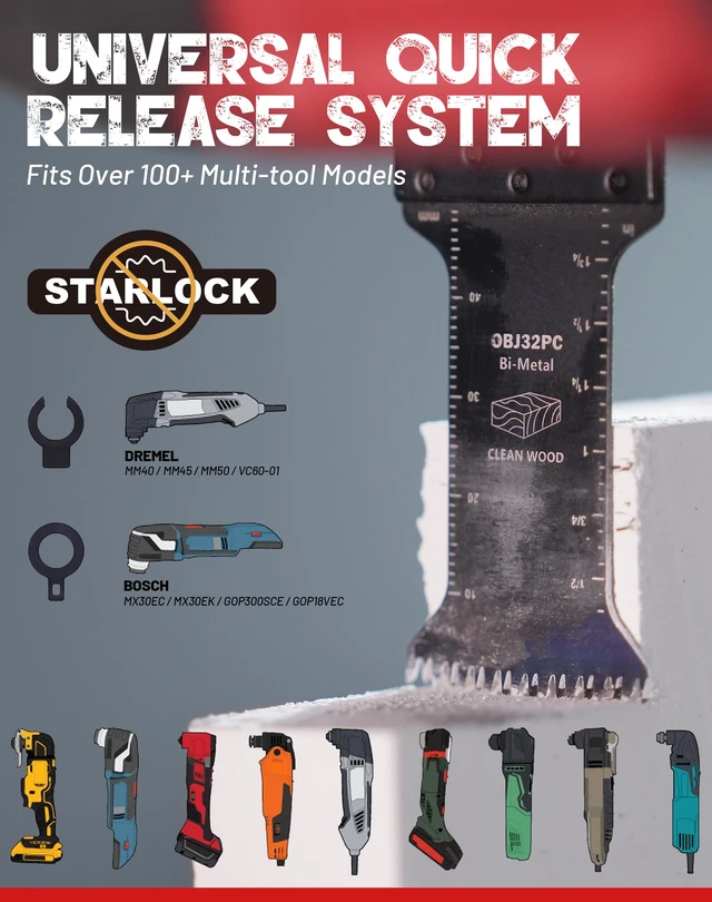 Alt view image 7 of 7 - Bi-Metal Arc Edge Oscillating Tool Blade, Japanese Teeth Oscillating Saw Blades for Clean Cuts in Hard Wood & Plastic, Universal Fit Multitool Blades, 5-Pack
