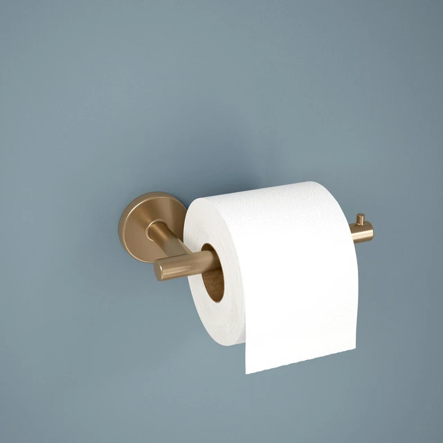 Alt view image 2 of 7 - Single Post Toilet Paper Holder | Champagne Bronze | Wall Mount | Trinsic Bathroom Accessories