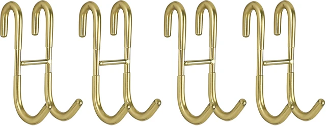 Main image of Squeegee Hooks for Towel Bathroom Frameless Glass Shower Door (4-Pack), Gold