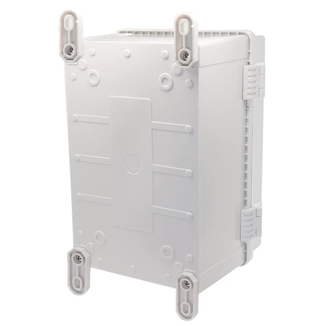 Alt view image 4 of 7 - Junction Box ABS Plastic Waterproof IP65 Electrical Boxes Hinged Shell Outdoor Universal Project Enclosure with Mounting Plate and Wall Brackets Grey 11.8x7.9x6.3 inch(300x200x160mm)