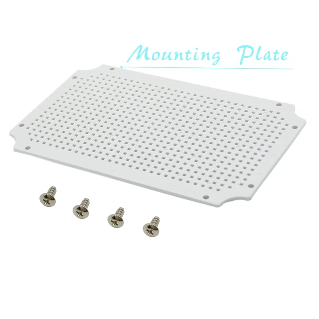 Alt view image 5 of 7 - Junction Box ABS Plastic Waterproof IP65 Electrical Boxes Hinged Shell Outdoor Universal Project Enclosure with Mounting Plate and Wall Brackets Grey 11.8x7.9x6.3 inch(300x200x160mm)