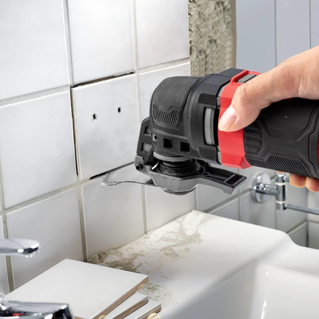 Alt view image 6 of 7 - Diamond Oscillating Saw Blades for Grout and Mortar, 3-Pack 0.09-Inch Kerf, Segmented Swing Design, Flat Side for Corners, Up to 5x Life, Remove Grout, Mortar and Plaster