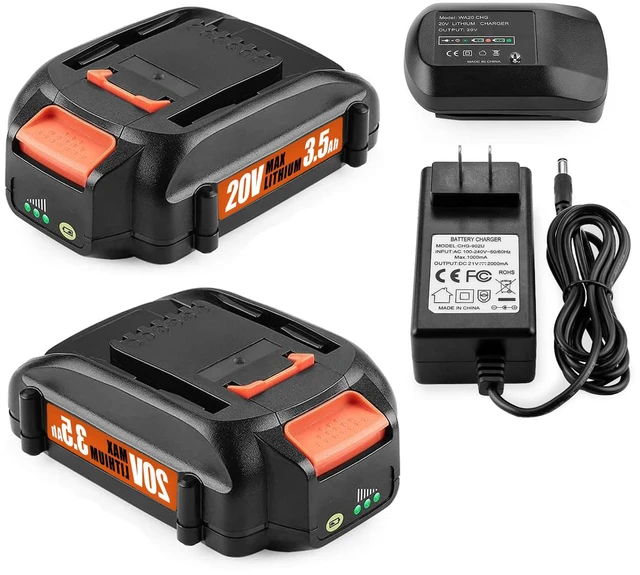 Main image of 20Volt Compatible with Worx 20V Battery and Charger Kit Replace for Worx 20Volt WA3520 WA3525 WA3575 WG151s WG251s WG540s WG545s WG890 WG891, with Charger (Replacement, Not OEM)