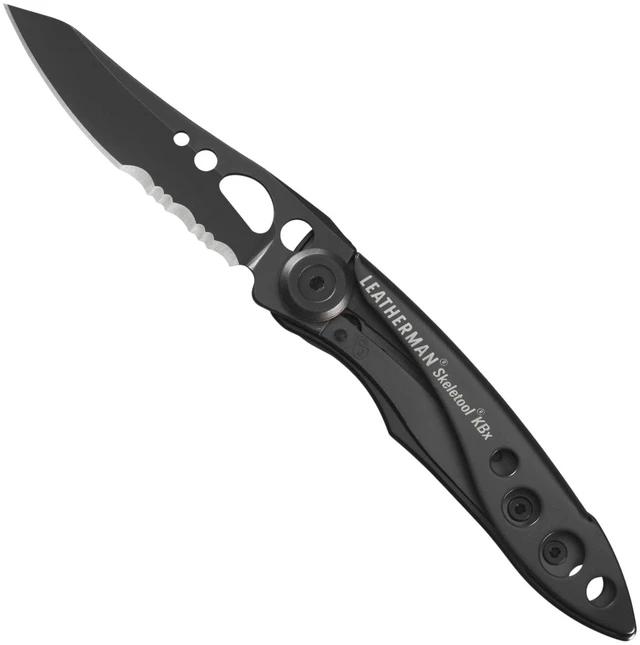 Main image of Skeletool KB Pocketknife with Straight Edge, Stainless Steel Blade and Bottle Opener, Onyx Black