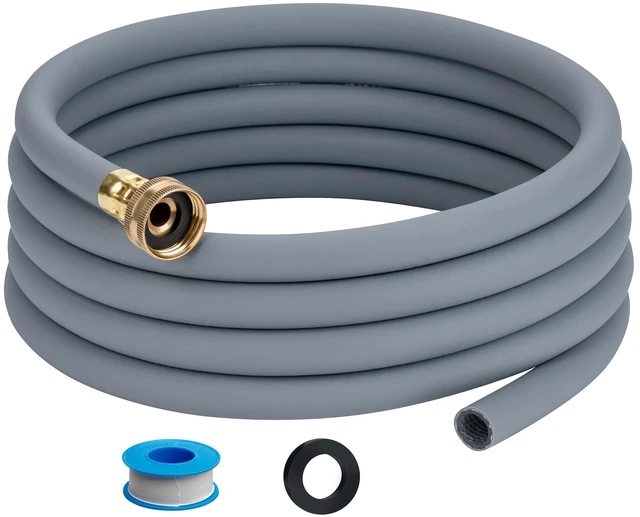 Main image of 25FT Dehumidifier Drain Hose with 3/4 FHT Brass Rustproof Connector Versatile Drain Hose Perfectly Compatible with most Dehumidifiers and 3/4 external thread outlet, No Leak (Grey, 25FT)