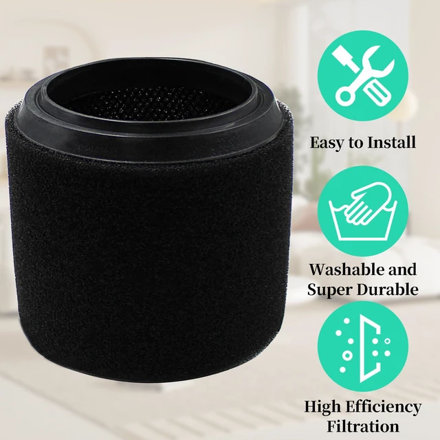 Alt view image 4 of 7 - VF3700 Replacement Filter for Ridgid Shop Vac 4 Gallon, Wet Foam Filters 4-Pack Wet Pick Up Filter for Workshop Shop Vacuum Wet Application Foam Filters 3/4/4.5 Gal Rigid Portable Vacuums