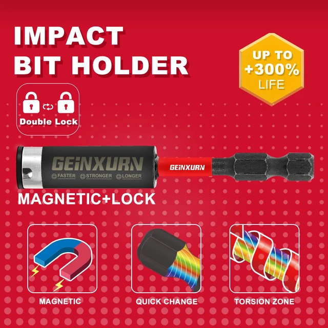 Alt view image 6 of 7 - 181 Pieces Impact Screwdriver Bits Set with Colorful Boxes, 1" Magnetic (PH2,PZ2,SQ2,T10,T15,T20,T25,T30) S2 Steel Multi Driver Bits