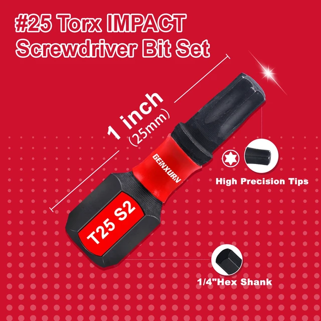 Alt view image 5 of 7 - 181 Pieces Impact Screwdriver Bits Set with Colorful Boxes, 1" Magnetic (PH2,PZ2,SQ2,T10,T15,T20,T25,T30) S2 Steel Multi Driver Bits