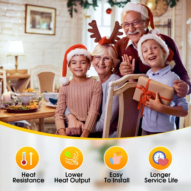 Alt view image 5 of 7 - 60W Equivalent E26 LED Filament Light Bulbs, 850LM Soft White 3000K Efficient 6W A19 Edison Bulb, Non-Dimmable Medium Base, 4-Pack