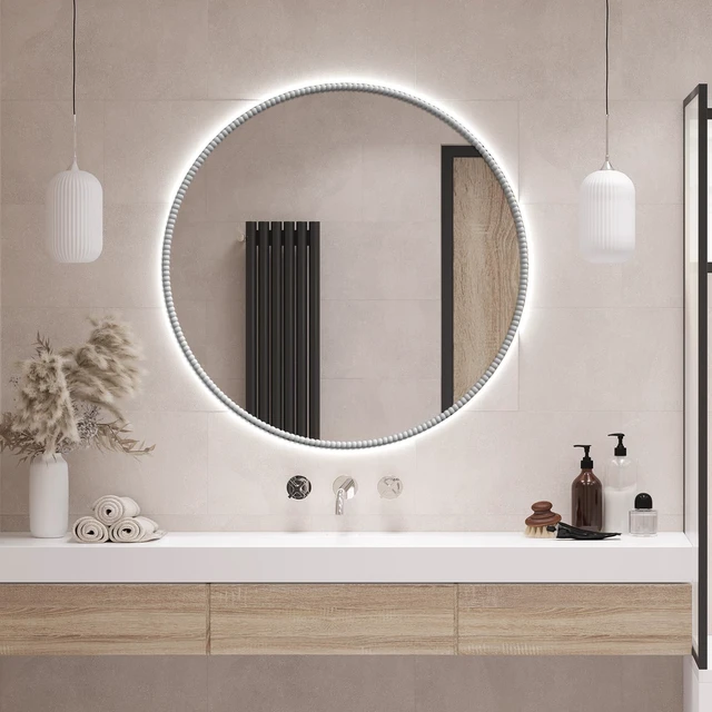 Alt view image 2 of 7 - 20ft Decorative Bead Pearl Peel and Stick Wall Molding Trim, White Flexible PVC Trim for DIY Home Décor, Bathroom Mirror Frames, Cabinet Edges, Door & Window Borders (Paintable, 2 Rolls 10FT)