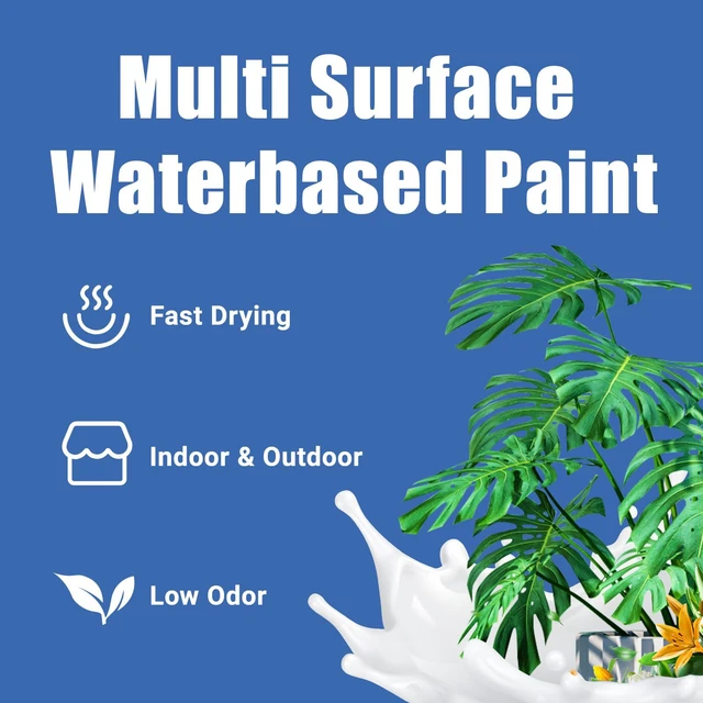 Alt view image 2 of 7 - All-in-One Paint - Multi Surface Ivory White Paint - Furniture and Cabinet for Interior/Exterior - No Sanding, Quick Drying, Perfect for Wood, Wall, Metal and More, 16 Oz