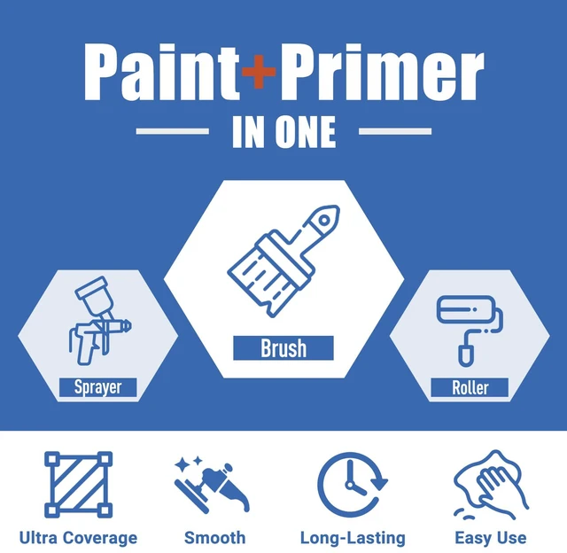 Alt view image 7 of 7 - All-in-One Paint - Multi Surface Ivory White Paint - Furniture and Cabinet for Interior/Exterior - No Sanding, Quick Drying, Perfect for Wood, Wall, Metal and More, 16 Oz