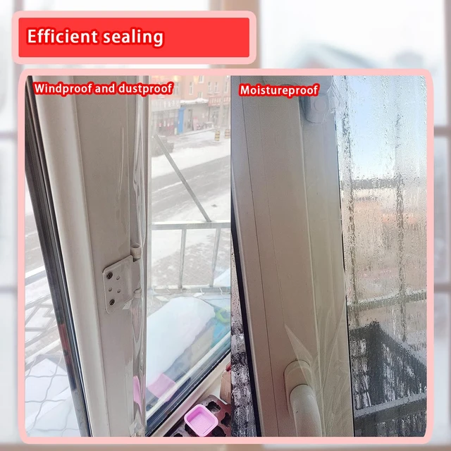 Alt view image 4 of 7 - Window Sealing Tape, AC Insulation, 3 Pack - 2 inch x Total165yds(495 FT) Waterproof Blocker for Cold Heat Air, Windproof, No Residue Strong Adhesive
