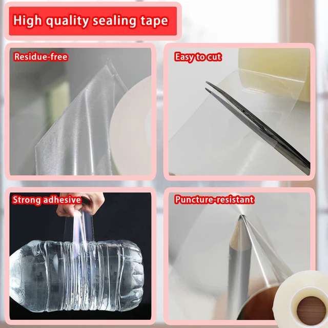 Alt view image 6 of 7 - Window Sealing Tape, AC Insulation, 3 Pack - 2 inch x Total165yds(495 FT) Waterproof Blocker for Cold Heat Air, Windproof, No Residue Strong Adhesive