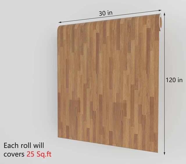 Alt view image 7 of 7 - 30"x120" Butcher Block Wood Contact Paper Peel and Stick Countertop Contact Paper Waterproof Wood Grain Wallpaper Butcher Block Wallpaper Removable Wooden Butcher Block Vinyl