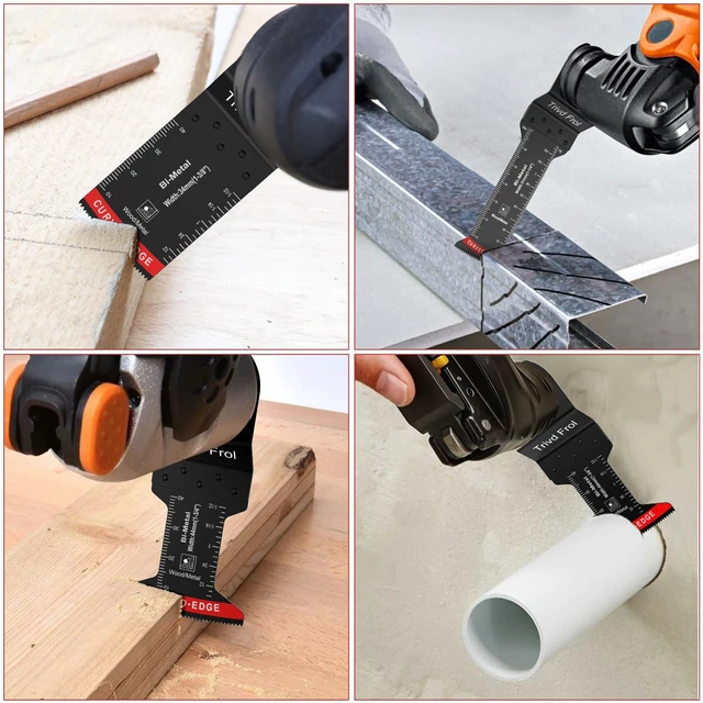 Alt view image 6 of 7 - 25 PCS Bi-Metal Oscillating Saw Blades Curved Edge Metal Cutting Professional Multitool Blades for Wood Plastic Nails Metal, Oscillating Tool Blades Fit Dewalt Milwaukee Bosch Ryobi and More
