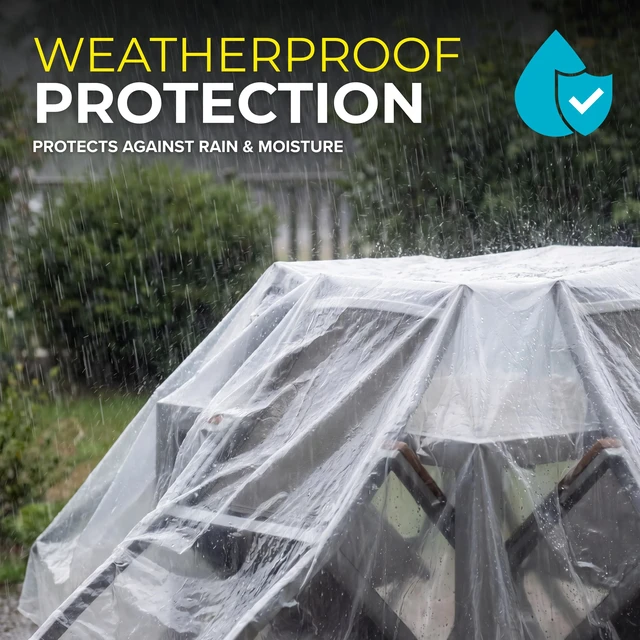 Alt view image 5 of 6 - Plastic Sheeting (10' x 25') Long, 6 Mil - UV Protection Poly Sheeting Polyethylene Film, Heavy Duty Greenhouse Plastic Sheeting