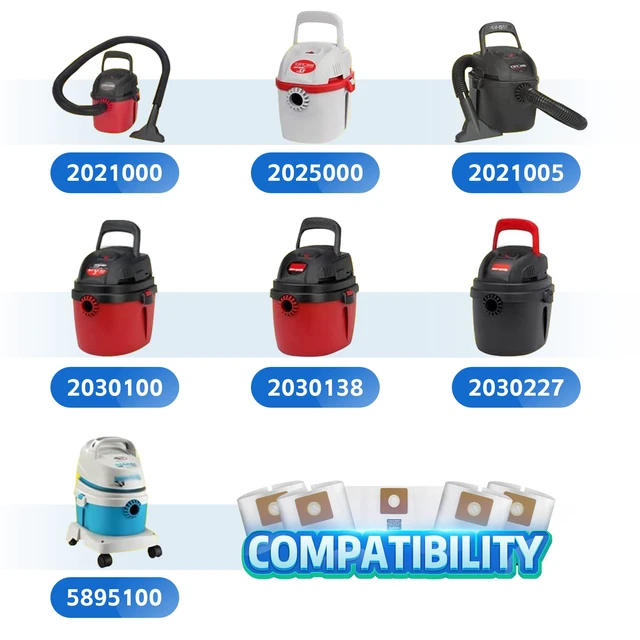 Alt view image 2 of 6 - 10 Pack for Shop Vac Bags 1-1.5 Gallon Type A 90667 9066733 Drying Using 1-1/2" Port Micro Filter Bags