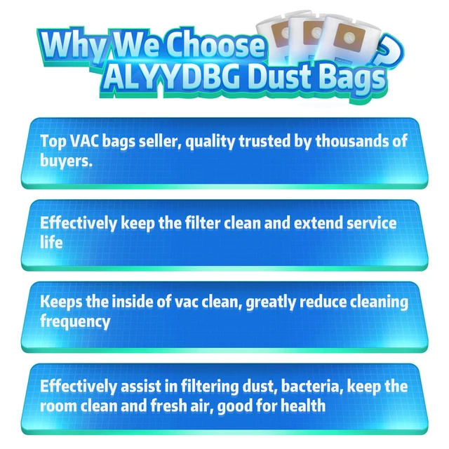 Alt view image 6 of 6 - 10 Pack for Shop Vac Bags 1-1.5 Gallon Type A 90667 9066733 Drying Using 1-1/2" Port Micro Filter Bags