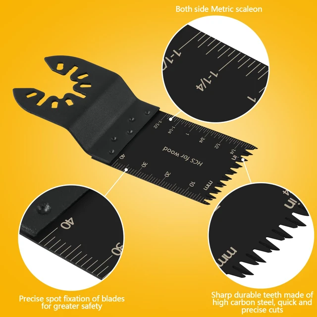 Alt view image 4 of 7 - 96Pack Oscillating Tool Blades, Multitool Kit for Wood, Metal, Plastics Cutting, Quick Release Multi Tool Blades Kits for Dewalt, Rockwell, Ryobi