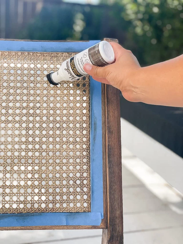 Alt view image 6 of 7 - Less Mess Espresso Wood Stain & Applicator Built-In Applicator, Interior Wood Projects, Water-Based, Easy Touch-Up, Low Drip Formula, 4 Oz