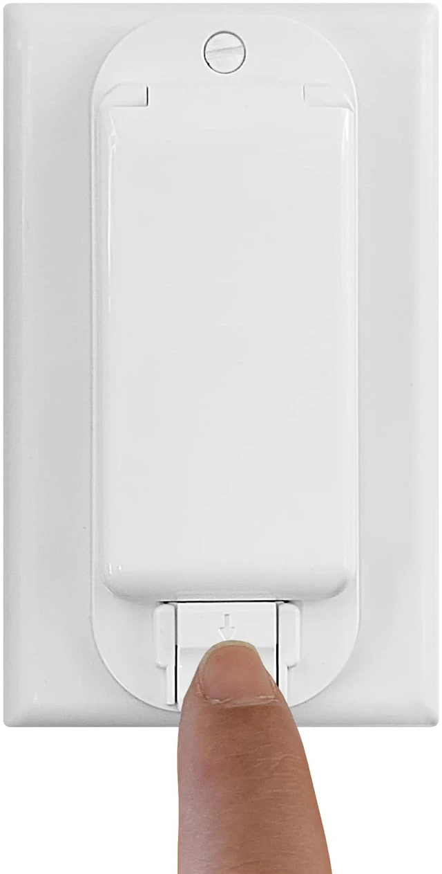 Alt view image 5 of 7 - 4 Pack Rocker Light Switch Cover Guard, Baby Proof, White Wall Switch Protector, Prevents Accidental On/Off, Protects Circuits from Kids & Pets, Easy Install, Screws Included