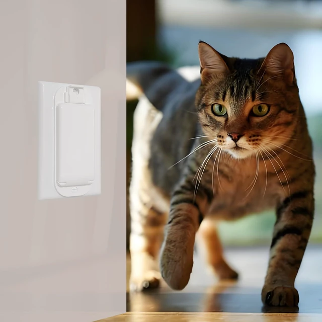 Alt view image 6 of 7 - 4 Pack Rocker Light Switch Cover Guard, Baby Proof, White Wall Switch Protector, Prevents Accidental On/Off, Protects Circuits from Kids & Pets, Easy Install, Screws Included