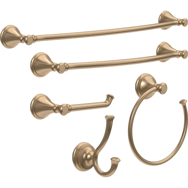 Alt view image 3 of 7 - Single Post Toilet Paper Holder | Champagne Bronze | Wall Mount | Cassidy Bathroom Accessories