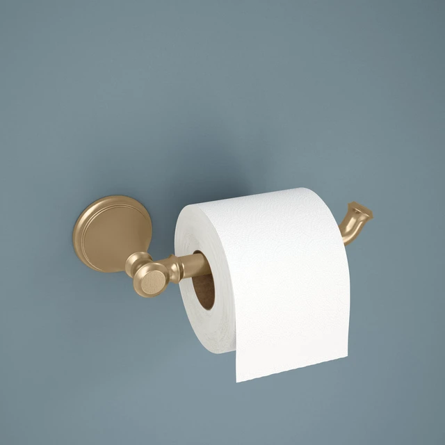 Alt view image 2 of 7 - Single Post Toilet Paper Holder | Champagne Bronze | Wall Mount | Cassidy Bathroom Accessories