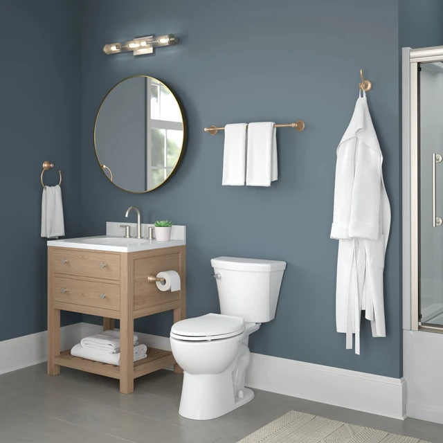 Alt view image 5 of 7 - Single Post Toilet Paper Holder | Champagne Bronze | Wall Mount | Cassidy Bathroom Accessories