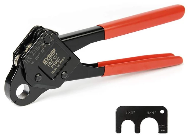 Main image of iCrimp Angle Head F1807 PEX Pipe Crimping Tool for 1/2-inch Copper Rings Angle Single PEX Crimper, Suitable for Tight Spaces