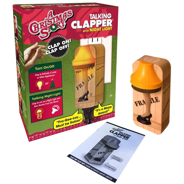 Alt view image 4 of 4 - A Christmas Story Nightlight Leg Lamp, Says Movie Quotes, Wireless Sound Activated On/Off Light Switch, Clap Detection, Perfect for Kitchen/Bedroom/TV/Appliances, 120 V Wall Plug, Smart Home