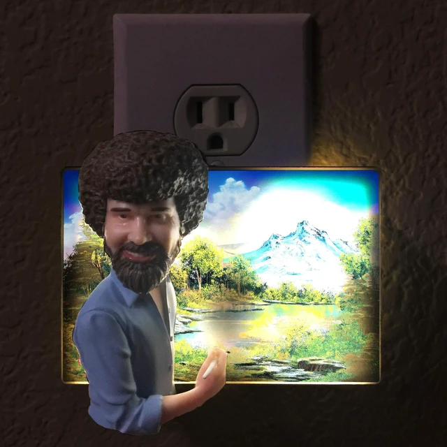 Alt view image 7 of 7 - Bob Ross Talking & Night Light, Wireless Sound Activated On/Off Light Switch, Clap Detection, Perfect for Kitchen/Bedroom/TV/Appliances, 120 V Wall Plug, Smart Home