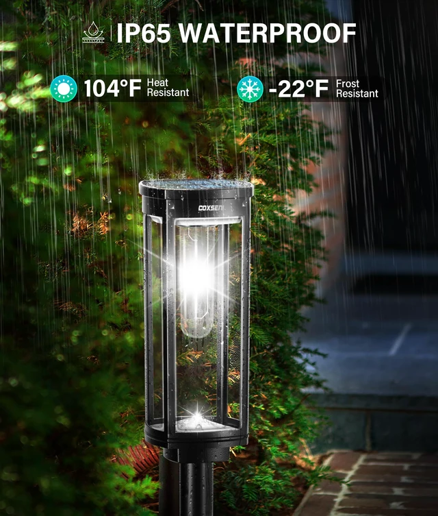 Alt view image 5 of 6 - Solar Pathway Lights Outdoor Waterproof Cool White, 6 Pack Bright LED, 6500K, IP65, Solar Powered Landscape Lights for Path, Driveway, Lawn, Patio, Sidewalk, Yard, Walkway