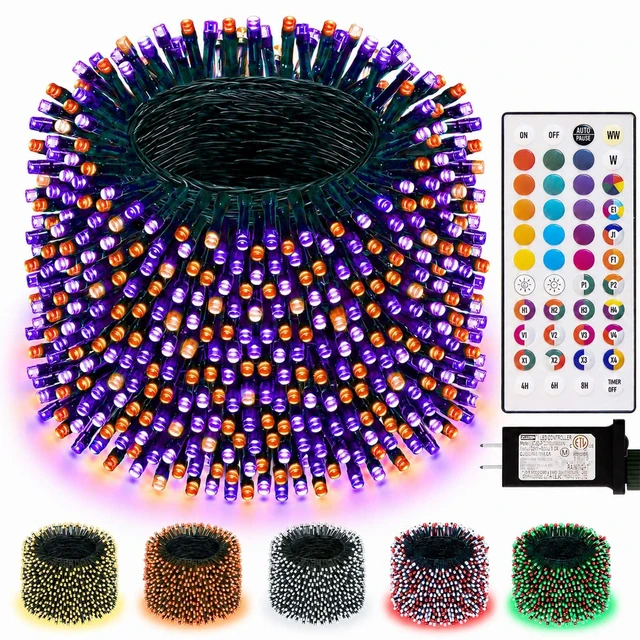 Main image of Color Changing Christmas String Lights with Remote, 99Ft 300 LED 35 Colors 9 Modes Halloween String Lights Outdoor, RGB Led Christmas Light Plug in for Xmas Tree Light Indoor Party Decor