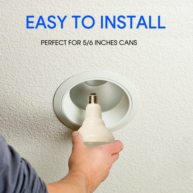 Alt view image 4 of 7 - Energetic LED Recessed Light Bulbs BR30, 65W Equivalent, Dimmable, Warm White 3000K, Indoor Flood Lights for Recessed Cans, 6 Pack