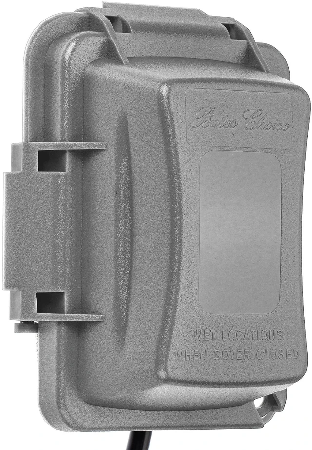 Main image of Weatherproof Electrical Outlet Cover, 1-Gang, Gray Outdoor Outlet Cover Weatherproof Outlet Cover Box, Outdoor Plug Cover
