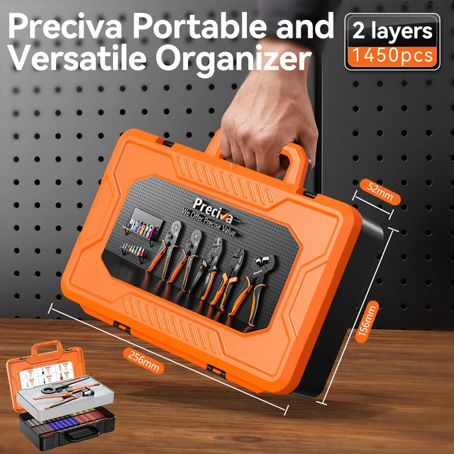 Alt view image 7 of 7 - Ferrule Crimping Tool Kit AWG 28-5 with Wire Stripper & Connectors Self-Adjustable Ratchet Ferrule Crimper with Automatic Wire Stripper, 1450Pcs Ferrule Connectors and Stickers