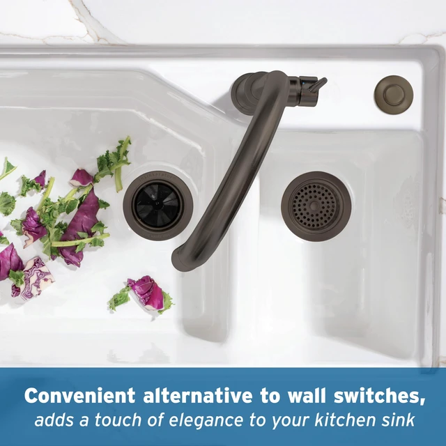 Alt view image 3 of 7 - Air Switch Decorative Button for Dual Outlet Garbage Disposal Air Switch Kit, STC-MB, Mocha Bronze