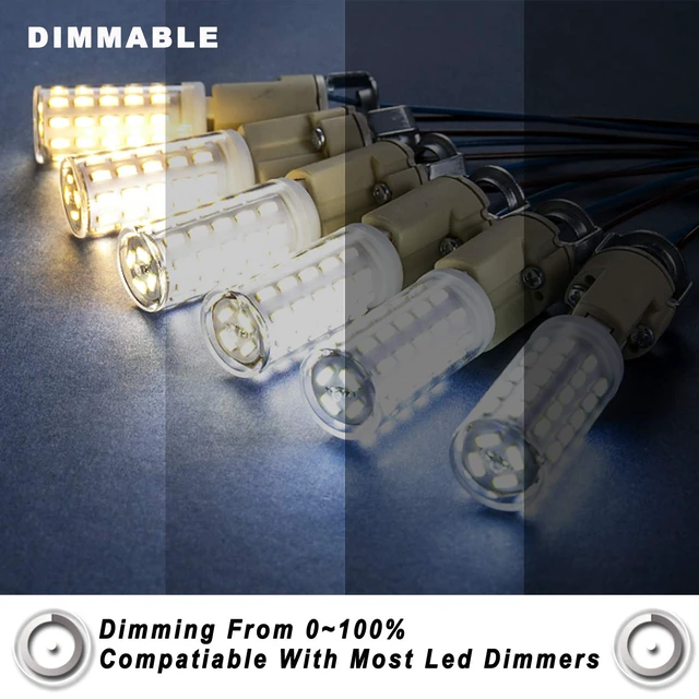 Alt view image 3 of 6 - G9 Led Bulbs Dimmable 3W, 20W 25W 30W Halogen Equival,6000K Daylight White AC120V T4 Clear G9 Bi-pin Led Bulbs for Chandelier Pendant Wall Home Lighting,300LM,360Deg,10Pack