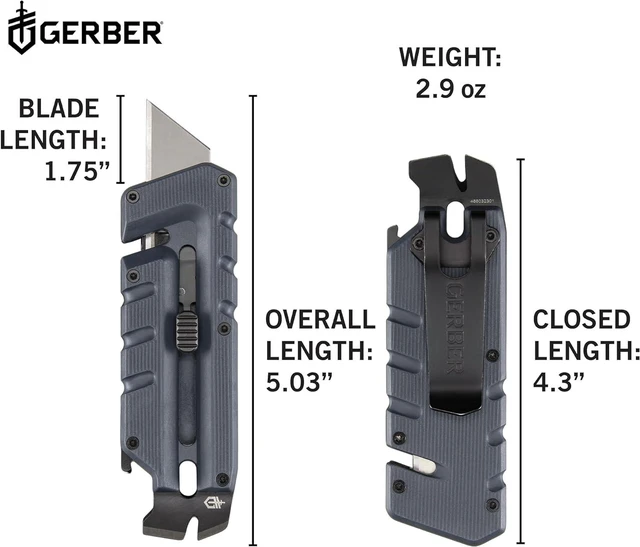 Alt view image 6 of 7 - Prybrid EDC Pocket Knife Multitool 8-in-1 Box Cutter, Mustard Retractable utility box cutter blade, built-in pry bar, compact EDC multitool, everyday carry knife